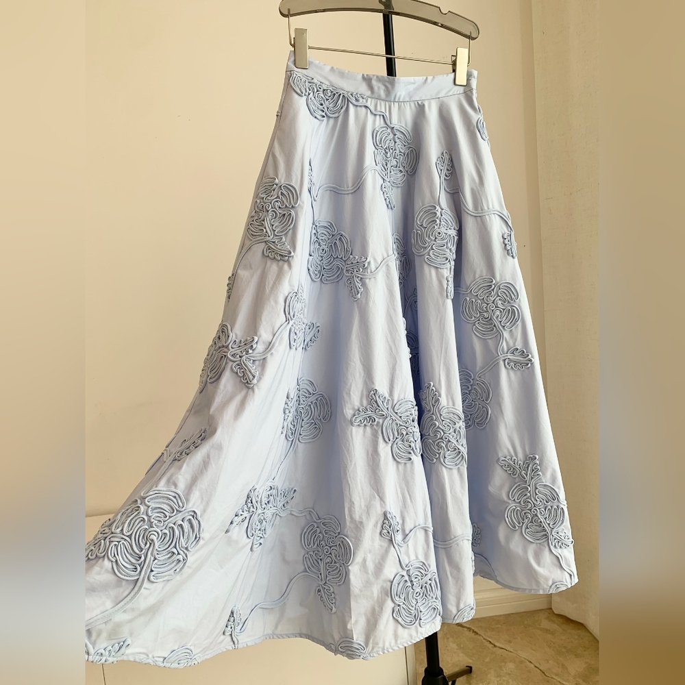 ROTATE BIRGER CHRISTENSEN floral-appliqué maxi skirt - Picture 8 of 12